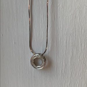 14kt white gold necklace with 10kt pendant